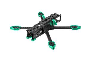 Carbon frame for FPV racing drone isolate on white background. Assembling the quadcopter photo