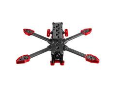 Carbon frame for FPV racing drone isolate on white background. Assembling the quadcopter photo
