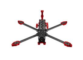 Carbon frame for FPV racing drone isolate on white background. Assembling the quadcopter photo