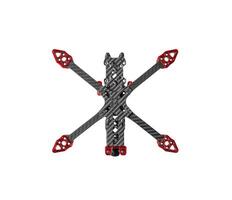Carbon frame for FPV racing drone isolate on white background. Assembling the quadcopter photo