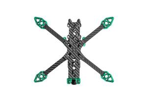 Carbon frame for FPV racing drone isolate on white background. Assembling the quadcopter photo