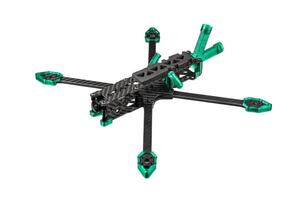 Carbon frame for FPV racing drone isolate on white background. Assembling the quadcopter photo
