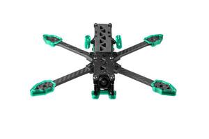 Carbon frame for FPV racing drone isolate on white background. Assembling the quadcopter photo