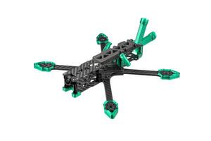 Carbon frame for FPV racing drone isolate on white background. Assembling the quadcopter photo