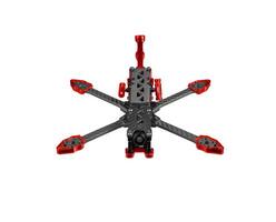 Carbon frame for FPV racing drone isolate on white background. Assembling the quadcopter photo