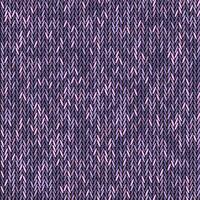 Knit texture melange pink purple color. seamless pattern fabric. Knitting background flat design. vector
