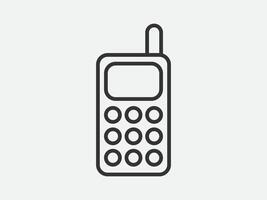 Phone toy icon on white background. Line style illustration. vector
