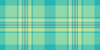Rest background pattern check, tough plaid tartan. Asymmetric seamless fabric textile texture in green and teal colors. vector