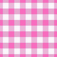 Softness pattern textile fabric, manufacturing plaid seamless. Manufacture tartan check background texture in pink and snow colors. vector