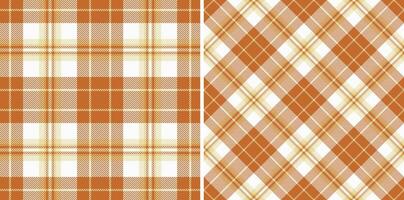 Textile seamless texture of pattern fabric with a tartan plaid check background. Set in coffee colors of most comfortable furniture. vector