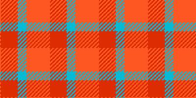 Geometrical textile pattern, micro plaid tartan seamless. Jersey background check fabric texture in red and cyan colors. vector