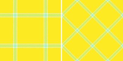 Plaid check fabric of background pattern with a textile tartan seamless texture. Set in neon colors. Fashion outfits for women. vector