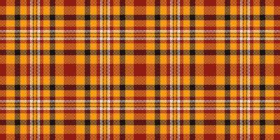 Improvement texture check textile, hispanic tartan background seamless. Male pattern plaid fabric in bright and red colors. vector