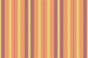 Cozy fabric lines stripe, grunge vertical pattern background. Pretty textile texture seamless in orange and yellow colors. vector