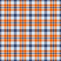 Stripped seamless texture check, old-fashioned plaid tartan. Wool textile background fabric pattern in orange and pastel colors. vector