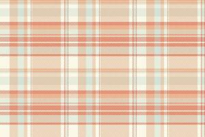Valentines day check plaid seamless, hanukkah fabric textile background. Down tartan texture pattern in orange and old lace colors. vector