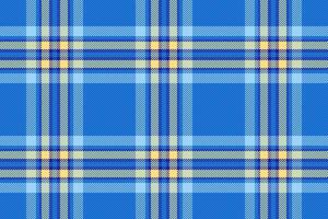 Heritage fabric plaid check, minimal background seamless. Festival pattern textile texture tartan in blue and cyan colors. vector