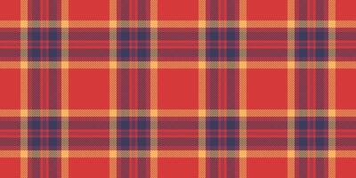 Asymmetric tartan check plaid, dogtooth texture background seamless. Retail pattern textile fabric in red and pink colors. vector