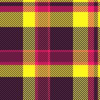 Swatch check background tartan, neat textile texture pattern. Symmetry seamless plaid fabric in pink and black colors. vector