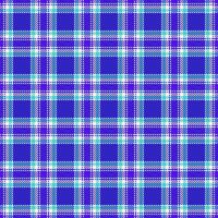 Colour tartan background seamless, luxury plaid texture. Cold fabric pattern check textile in indigo and white colors. vector