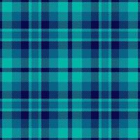 Quiet background texture seamless, line fabric textile plaid. Bold check tartan pattern in teal and cyan colors. vector