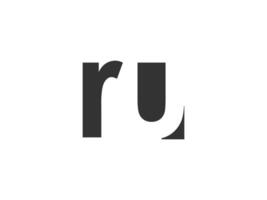RU creative geometric initial based modern and minimal logo. Letter r u trendy fonts. vector