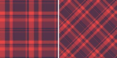 Plaid tartan background of check texture pattern with a seamless textile fabric. Set in halloween colors of most comfortable furniture. vector