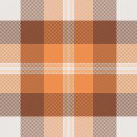 November pattern background texture, single plaid tartan. Jpg seamless fabric textile check in orange and white colors. vector