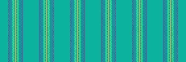 Vibrant vertical seamless, canvas texture fabric textile. Durable pattern lines stripe background in teal and cyan colors. vector