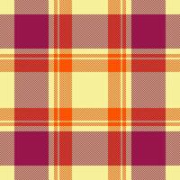 Subtle plaid seamless background, goose foot fabric check tartan. Event pattern texture textile in yellow and pink colors. vector