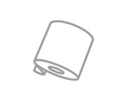 Toilet paper roll or tube icon design, template for wc. Bathroom hygiene icons, kitchen cleaning towel. Blank soft scroll product. vector