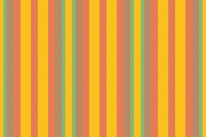 Tablecloth lines fabric texture, popular textile pattern seamless. Short vertical background stripe in sunglow and bright colors. vector