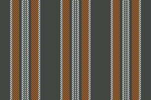 Independence day stripe seamless textile, rectangle lines texture vertical. Stripe background pattern fabric in grey and orange colors. vector