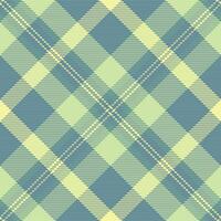 Folklore textile background texture, spring check seamless . Wrapping fabric tartan plaid pattern in pastel and cyan colors. vector