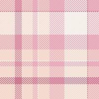Outfit texture seamless background, rough check fabric. Romantic pattern textile plaid tartan in light and linen colors. vector