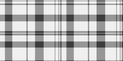 Madras background pattern, identity tartan fabric seamless. 1970s texture check plaid textile in white and grey colors. vector