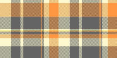 Korean background check , american tartan pattern seamless. Give plaid textile fabric texture in dim gray and lemon chiffon colors. vector