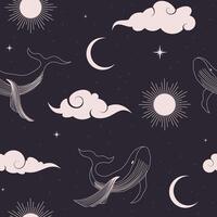 magic seamless pattern vector