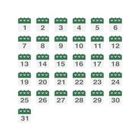 set of icons. Daily, monthly, yearly calendar icon vector