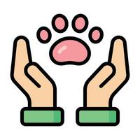 Simple Animal Care colorful icon. The icon can be used for websites, print templates, presentation templates, illustrations, etc vector