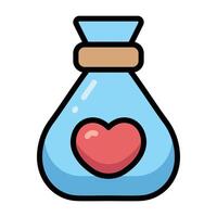 Simple Charity Bag colorful icon. The icon can be used for websites, print templates, presentation templates, illustrations, etc vector