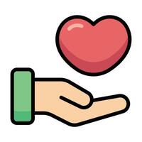 Simple Care colorful icon. The icon can be used for websites, print templates, presentation templates, illustrations, etc vector