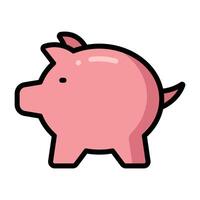 Simple Piggybank colorful icon. The icon can be used for websites, print templates, presentation templates, illustrations, etc vector