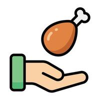Simple Food Donation colorful icon. The icon can be used for websites, print templates, presentation templates, illustrations, etc vector