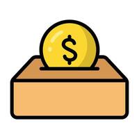 Simple Donate colorful icon. The icon can be used for websites, print templates, presentation templates, illustrations, etc vector