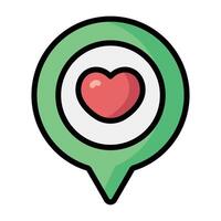 Simple Charity Location colorful icon. The icon can be used for websites, print templates, presentation templates, illustrations, etc vector
