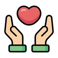 Simple Charity colorful icon. The icon can be used for websites, print templates, presentation templates, illustrations, etc vector