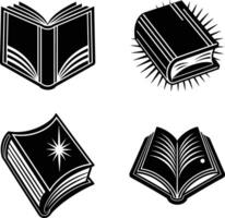 Simple and Elegant Icons for Book Lovers vector
