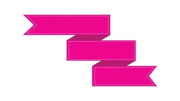Text box design with red ribbon style, text box banner vector
