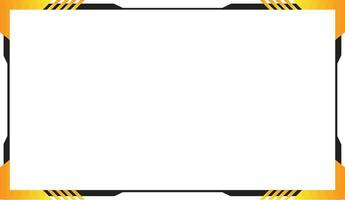 Gaming overlay frame design, gaming frame vector